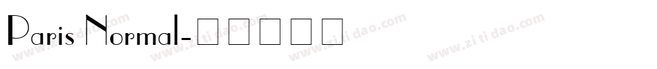 Paris Normal字体转换